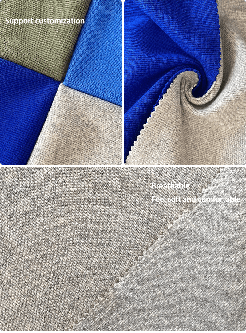 Hangzhou Kangman Textile Co., Ltd.2*2 Polyester Cotton Ribbed Knitted Fabric