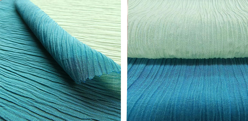 Hangzhou Kangman Textile Co., Ltd.Silk Cotton Silk Crinkle Fabric 23%S 77%R For Skirts And Shirts