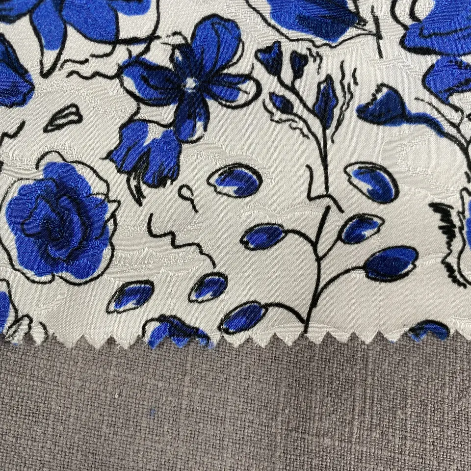 Hangzhou Kangman Textile Co., Ltd.Stretch Printed Silk Crepe Jacquard Fabric