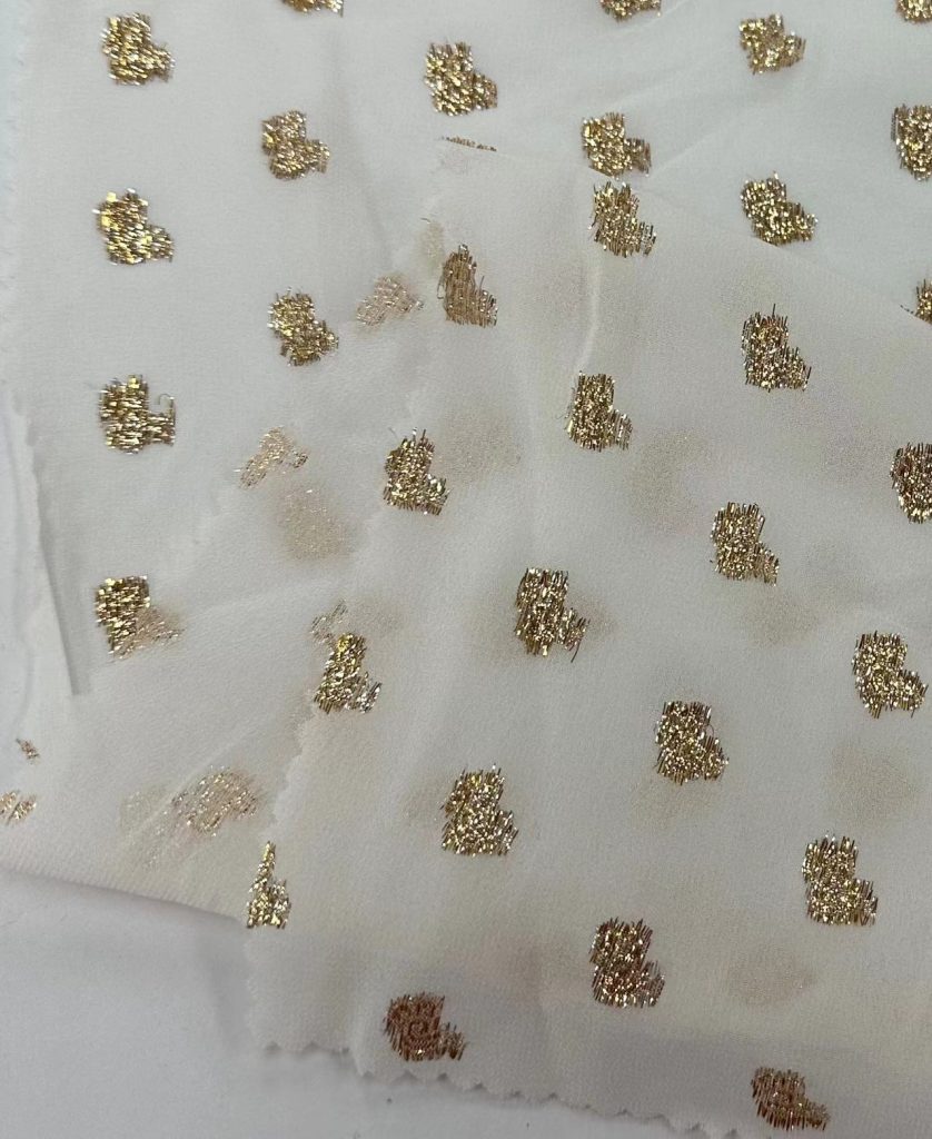 Hangzhou Kangman Textile Co., Ltd.Lurex Cut-out Georgette Fabric