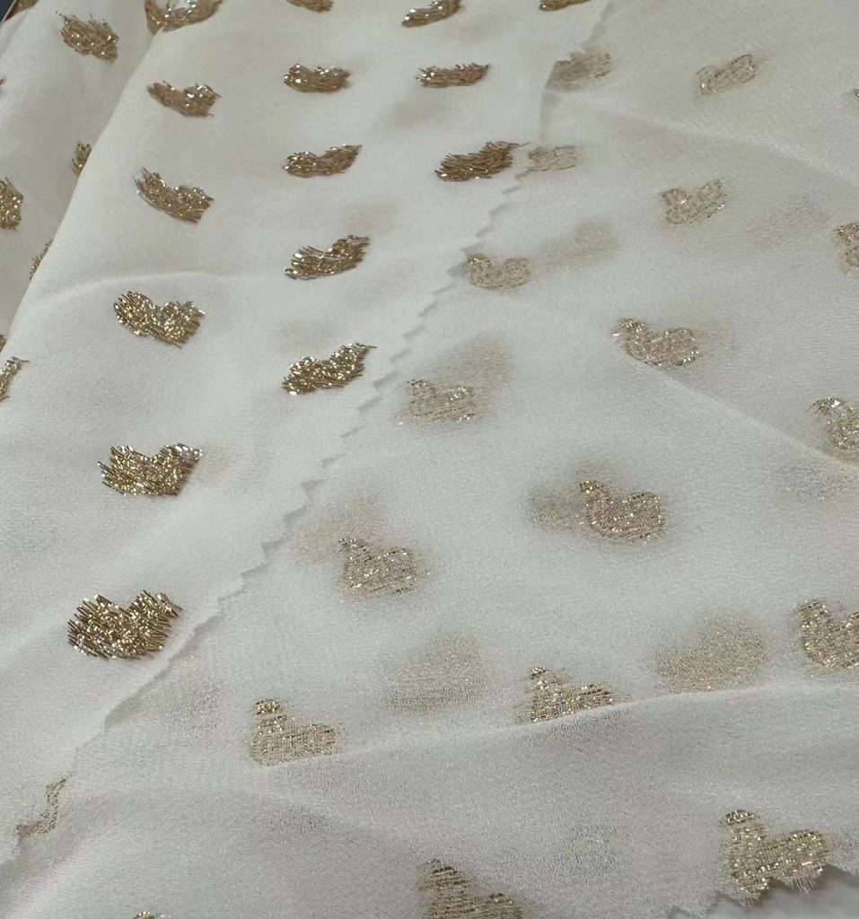 Hangzhou Kangman Textile Co., Ltd.Lurex Cut-out Georgette Fabric