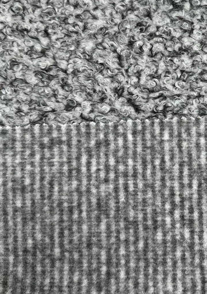 Hangzhou Kangman Textile Co., Ltd.Black Gray Sherpa Fabric