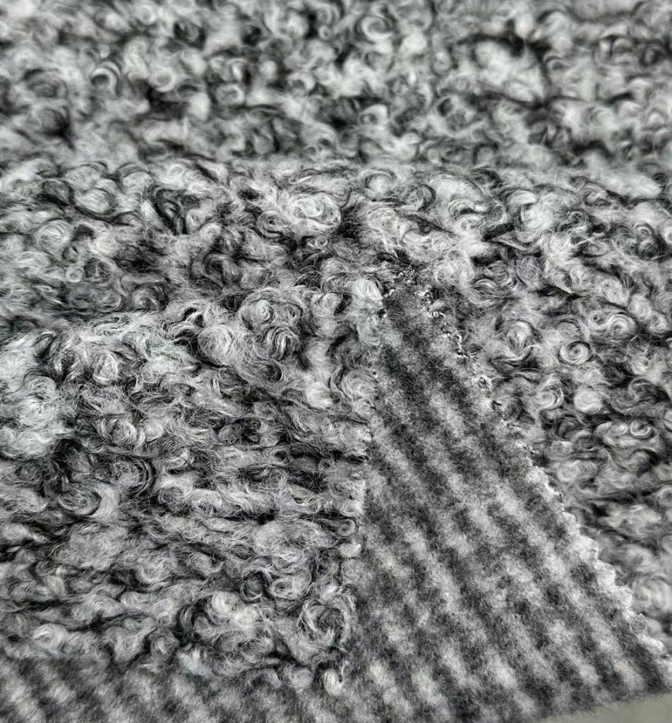 Hangzhou Kangman Textile Co., Ltd.Black Gray Sherpa Fabric