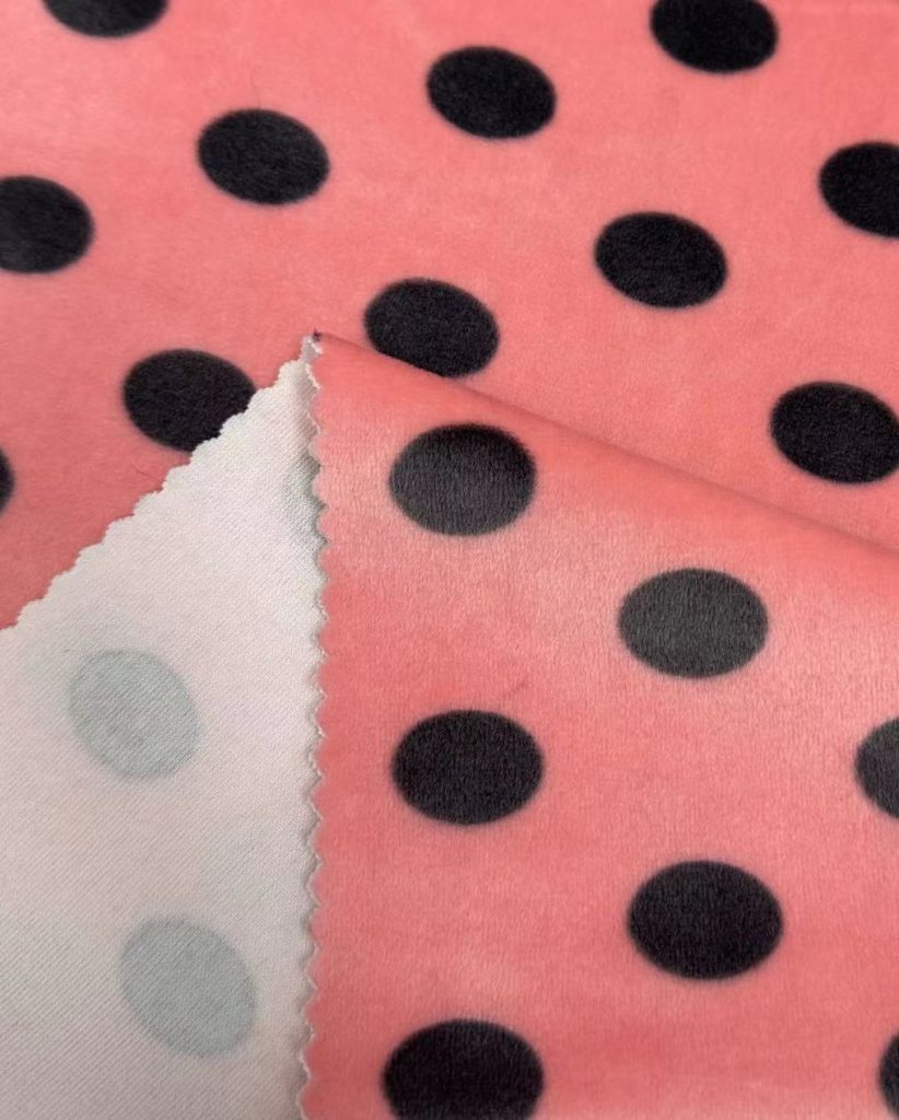 Hangzhou Kangman Textile Co., Ltd.Single-sided Polyester Spandex Polka Dot Fabric