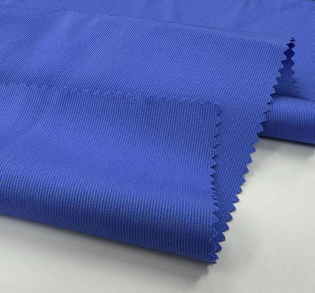 Hangzhou Kangman Textile Co., Ltd.Blue Stretch Striped Crepe Fabric