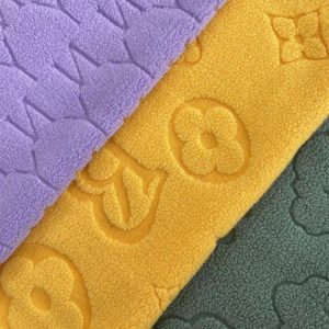 93%Polyester 7%Spandex Jacquard Fleece Fabric