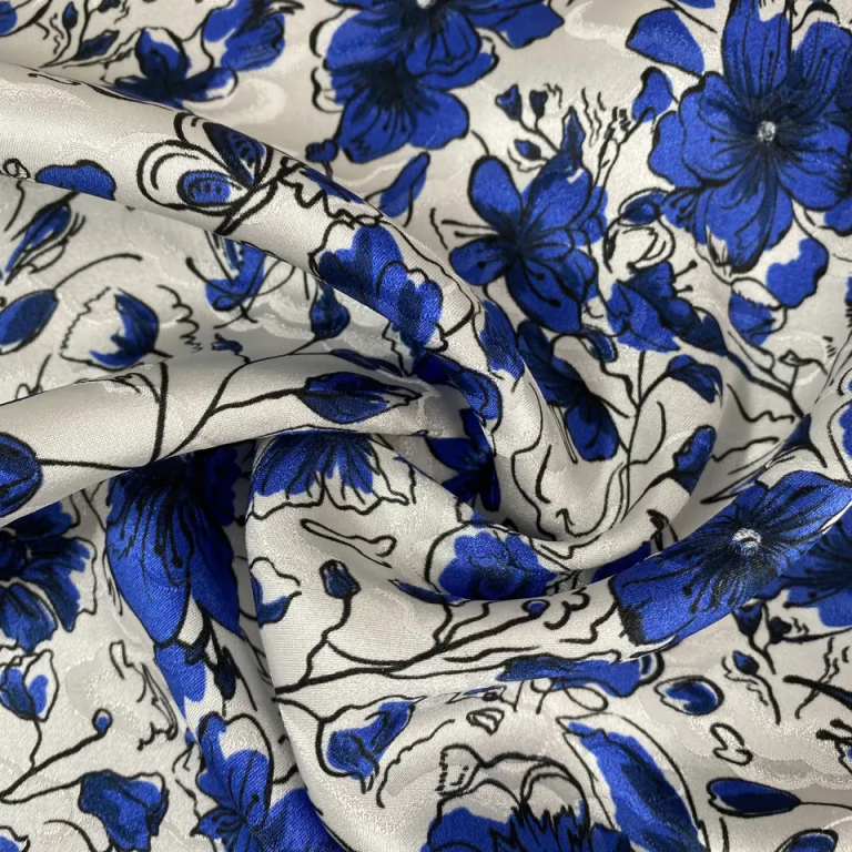 Printed Stretch Silk Fabric