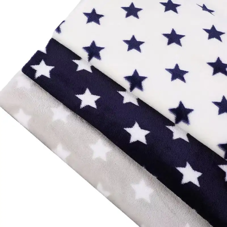 Polyester Printed Flannel Fleece Fabric