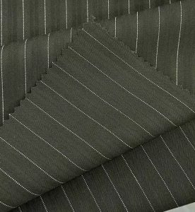 Polyester Rayon Stretch Striped Fabric