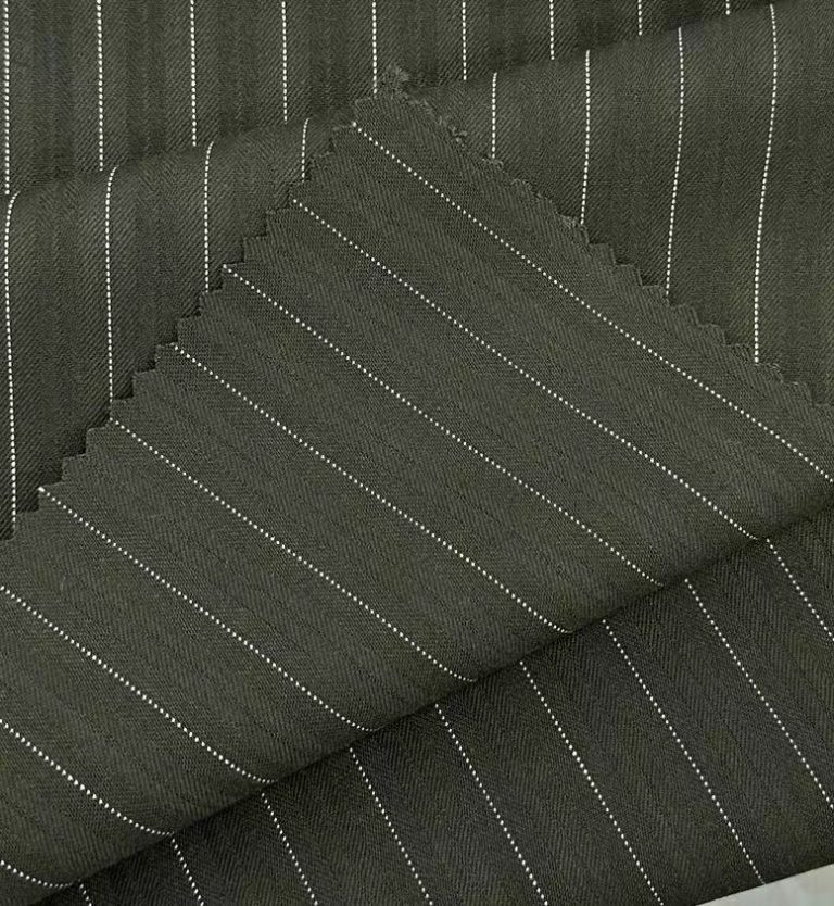 Polyester Rayon Stretch Striped Fabric