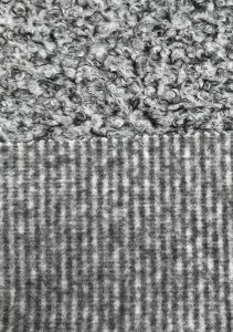 Black Gray Sherpa Fabric