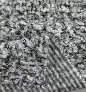 Black Gray Sherpa Fabric